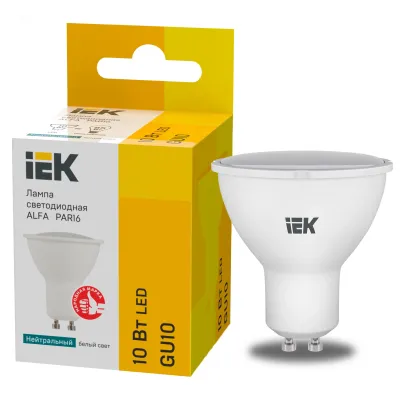 Лампа LED ALFA PAR16 софит 10Вт 230В 4000К GU10 6шт