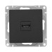 Эпика Механизм розетки HDMI черный EKF