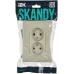 SKANDY Розетка 2-местная без заземления без защитных шторок 10А в сборе SK-R10B бежевый IEK