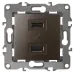 12-4110-13 ЭРА Устройство зарядное USB, 230В/5В-2100мА, IP20, Эра12, бронза (6/60/1920)