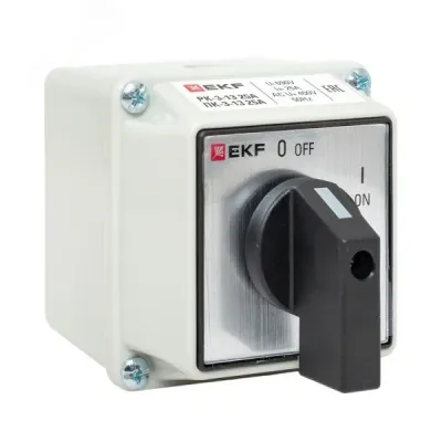 Кулачковый переключатель ПК-3-13 25А 3P 'ВКЛ-ВЫКЛ' IP54 EKF PROxima