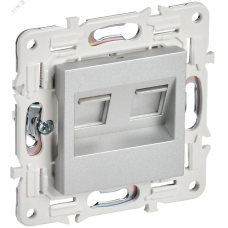 SKANDY Розетка компьютерная двойная RJ45 кат.6 SK-K04S серебряный IEK