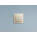 Выключатель 2-клавишный с подсветкой/индикацией 10А безвинтовое крепление слоновая кость ETIKA