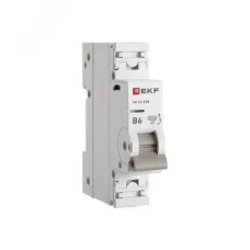 Выключатель автоматический однополюсный 1P 6 А (В) 4.5kA ВА 47-63N M634106B PROXIMA EKF