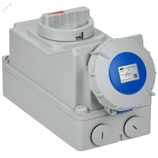 Розетка с механической блокировкой ССИ-823 32А-6ч/220В 2P+PE IP67 IEK