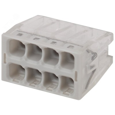 Клемма СМК компактная серии 208, 8 отверстий, 0,5-2,5 мм2 NO-224-27