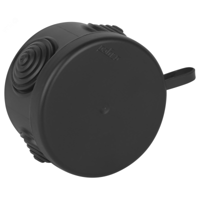 Коробка распределительная для открытой проводки 60x40 мм черная IP55