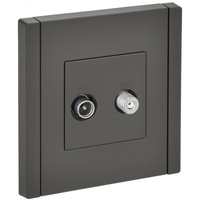 FORTE&PIANO Розетка двойная TV+SAT FP338 серый IEK