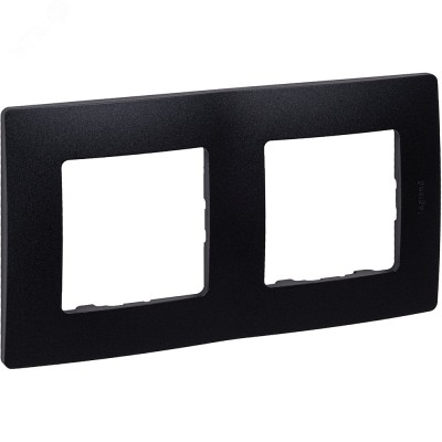 Рамка 2-местная антрацит ETIKA