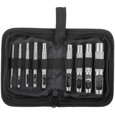 Пробойники для кожи, набор  9 шт. (отверстия 2-3-4-5-6-8-9-10-13 мм )