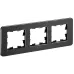 BRITE Рамка 3 поста РУ-3-1-Бр металл черный RE IEK