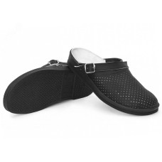 Сабо женские нат.кожа ПВХ, черный 39