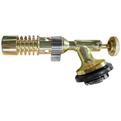 Горелка газовая на резьбовой баллон, мет.корпус, ручн.поджиг, латунный клапан, сопло 20 мм