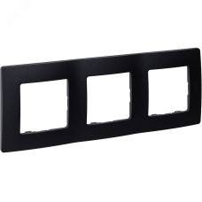 Рамка 3-местная антрацит ETIKA
