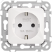FLITE Розетка с заземлением с защитными шторками безвинтовое крепление 16А РСш11-1-ФлБ белый IEK