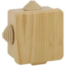 Распаячная коробка ЭРА KOR-100-100-50-8g-P открытой установки сосна 100х100х50мм с гермовводами 8 вх. IP54