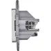 Розетка компьютерная двойная RJ45 категория 6 UTP алюминий INSPIRIA