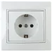 Розетка Intro Plano 1-202-01 с заземлением 2P+E Schuko, 16А-250В, IP20, СУ, белый