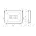 Прожектор Gauss Qplus 20W 2100lm 6500K 200-240V IP65 графитовый LED 1/20