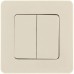 Выключатель 2-клавишный 10АХ безвинтовое крепление слоновая кость INSPIRIA