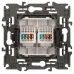14-3108-03 ЭРА Розетка 2хRJ45, IP20, алюминий (10/100/1200)
