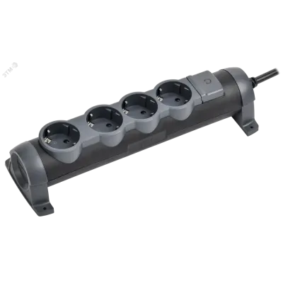 COMFORT Удлинитель У04К 4 места 2P+PE 3м 3х1,5мм2 16А черный IEK