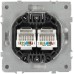Розетка скрытого монтажа в рамку информационная двойная 2XRJ45 IP20 белый 15-3108-01 Galaxy