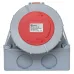Розетка стационарная наружная 1452 3Р+РЕ+N 125А 380В IP67 EKF PROxima