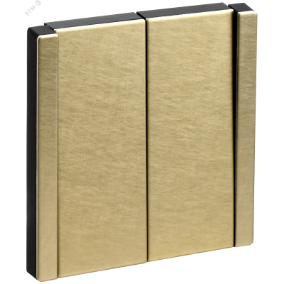 FORTE&PIANO Выключатель 2-клавишный 10А FP605M металл шампань IEK