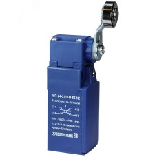 Выключатель путевой ВП 24-2116 П-65 У2, рычаг со стальным роликом, 1з+1р, безынерционный, 20 мм, без сальника, 3А, IP65