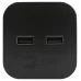 Разветвитель электрический ЭРА SP-2-USB-B на 2 розетки + 2xUSB 2400mA, без заземл 10А (черный)