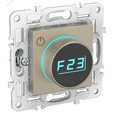 SKANDY Термостат электронный с индикацией SK-T01Sh шампань IEK
