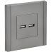 FORTE&PIANO Розетка USB A+A 3,1А FP549 сталь IEK
