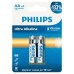 Батарейки Philips LR6E2W/51 АА алкалиновые 1,5v 2 шт. LR6-2BL Ultra (2/24/144/11520)