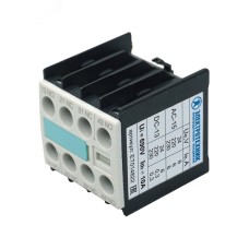 Блок-контакт 3RH1911-1FA40, 4НО, для контакторов типоразмера S00, фронтальный, винтовые клеммы, IP20