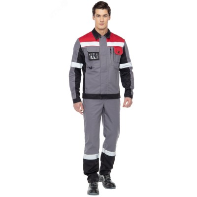 Куртка мужская Виват NEW цв. сер.-черн.-крас., р. 104-108/182-188