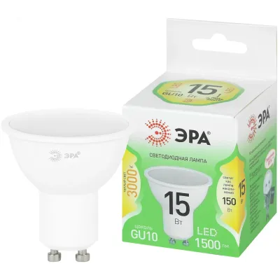 Лампа светодиодная LED 15Вт 1500Лм 3000К софит MR16 GU10 софит теплый свет GREEN LINE