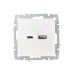 BRITE Розетка USB A+C 18Вт РЮ11-1-БрЖ жемчуг