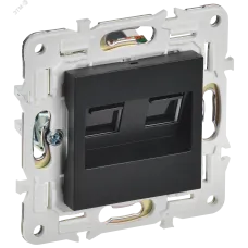 SKANDY Розетка компьютерная двойная RJ45 кат.6 SK-K04Bl черный IEK