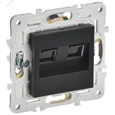 SKANDY Розетка компьютерная двойная RJ45 кат.6 SK-K04Bl черный IEK
