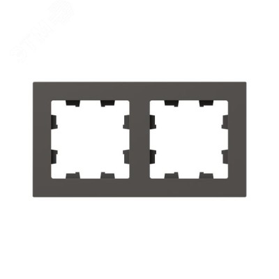 Рамка 2-местная мокко.  пластик Эпика EKF