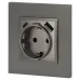 Розетка ЭРА Elegance 14-4108-16 2P+E 16A-250В со шторками с USB type-A+C 5В-3А титан