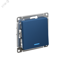 ATLASDESIGN 1-клавишный ВЫКЛЮЧАТЕЛЬ с подсветкой , сх.1а, 10АХ, быстрозажимные клеммы,АКВАМАРИН