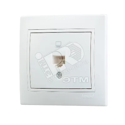 MIRA Розетка компьютерная RJ45x1 белая