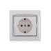 Мира Розетка х1 защ от детей бел с вст сер