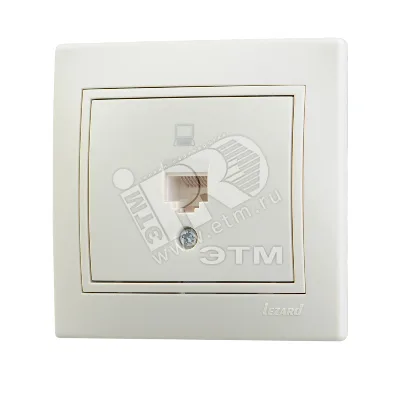 MIRA Розетка компьютерная RJ45x1 бежевая