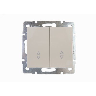 Выключатель RAIN проходной 2-ой крем механизм