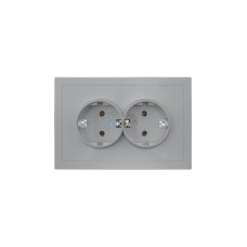 ZIMA Розетка двойная без заземления 16А, механизм, белая Lezard 704-0200-128BQC