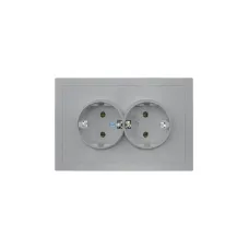 ZIMA Розетка двойная без заземления 16А, механизм, белая Lezard 704-0200-128BQC