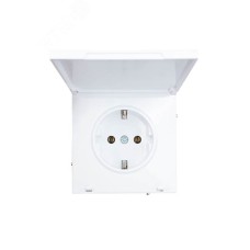 ZIMA Розетка с заземлением с крышкой, 16 А, механизм, белая Lezard 704-0288-123BQC